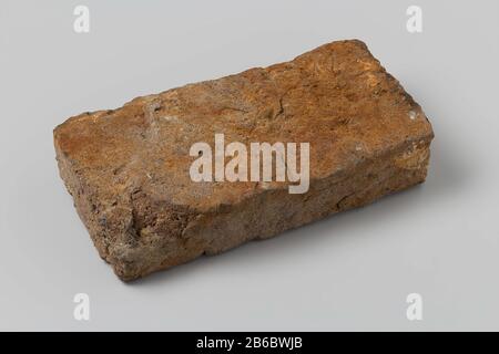 Constructional elements, brick; rectangular. Manufacturer : anoniemPlaats manufacture: Nederland Dating: 1700 - in of voor 13-jul-1743 Material: baksteen  Dimensions: l 18 cm.  × b 8,6 cm.  × d 4,1 cm.  Date: 1743 - 1743 Stock Photo