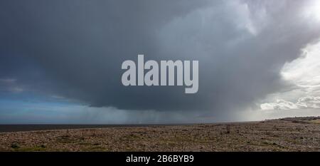 A Storm Over Aldeburgh Suffolk Coast Stock Photo