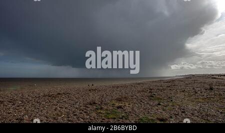 A Storm Over Aldeburgh Suffolk Coast Stock Photo