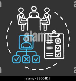 Partial inclusion chalk RGB color concept icon. Mainstreaming teaching. Special studying program for students. Inclusive education idea. Vector Stock Vector