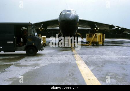 USAF United States Air Force Boeing B-52D Stratofortress with Bombload Stock Photo
