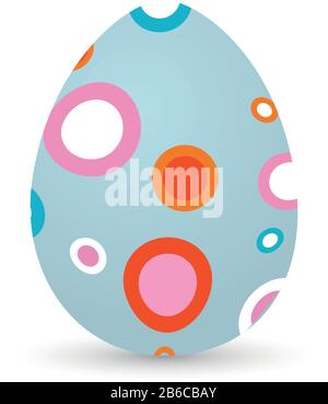 Isolated decorated easter eggs Stock Vector