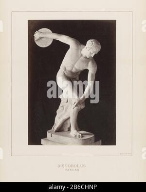 Discus thrower discobolus a part of the ancient Olympic Games. A Roman ...