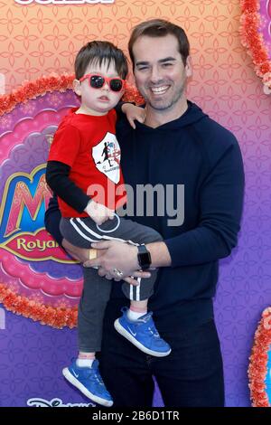 March 7, 2020, Burbank, CA, USA: LOS ANGELES - MAR 7:  Jeff Meacham, son Hudson at the Premiere Of Disney Junior's ''Mira, Royal Detective'' at the Disney Studios on March 7, 2020 in Burbank, CA (Credit Image: © Kay Blake/ZUMA Wire) Stock Photo