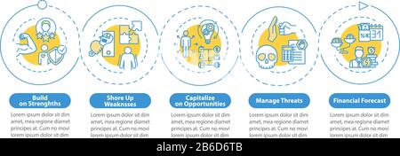 Corporate development vector infographic template. Self-building presentation design elements. Data visualization with 5 steps. Process timeline chart Stock Vector