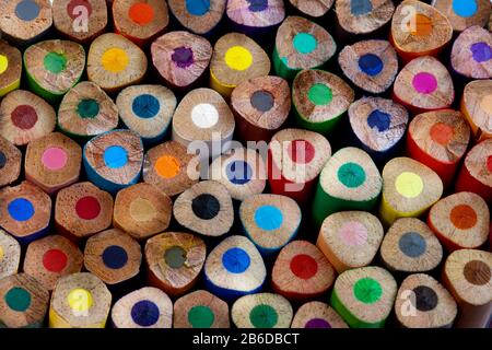 Close-up image of colorful pencils Stock Photo
