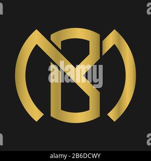 B , M , BM , MB letter logo design with creative modern typography and monogram logo Stock Vector