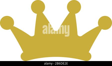 Isolated golden crown icon Stock Vector
