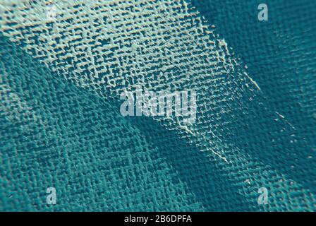teal blue paint stroke closeup, abstract background Stock Photo