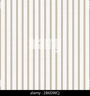 Grey french linen vector classic thin stripe texture seamless pattern. Vertical linear abstract background. Country farmhouse cottage tablecloth style Stock Vector
