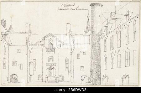 Castle Courtyard Helmond Castle Courtyard Helmond Property Type: Drawing Object number: RP-T-1888-A 1700 Inscriptions / Brands: inscription above, pen over pencil: '' t Casteel / Helmond of binnen' Manufacturer : artist: Cornelis Pronk Date: 1720 - 1740 Physical features: pen in gray pencil material: paper ink pencil Technique: pen Dimensions: h 128 mm × W 206 mm Subject: names of cities and villages (with NAME) castle where: Castle Helmond Stock Photo