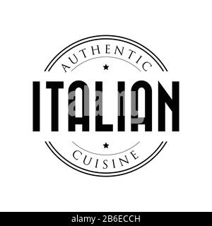 Authentic Italian Cuisine stamp vintage Stock Vector