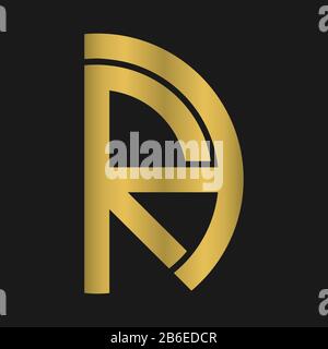 R , A  , RA , AR letter logo design with creative modern typography and abstract monogram logo Stock Vector