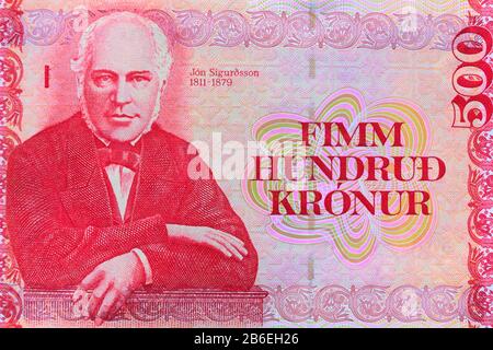 Icelandic Krona, National Currency of Iceland Stock Photo