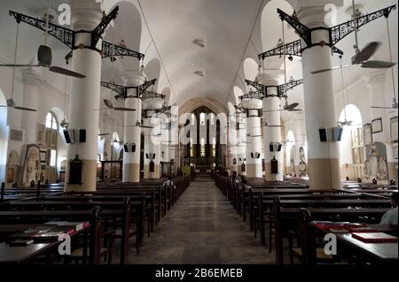 Interiors of St. Thomas Cathedral, Veer Nariman Road, Mumbai, Maharashtra, India Stock Photo