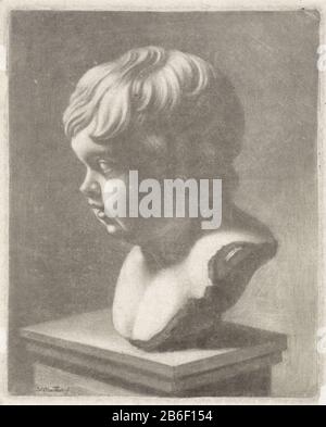 Bust of a child, left Bust of a child, left object type: picture Item number: RP-P-1891-A-16667Catalogusreferentie: Hollstein Dutch 160 Inscriptions / Brands: collector's mark, verso, stamped: Lugt 2228 Manufacturer : printmaker: Wallerant Vaillant (listed object) to the image of: François Du Quesnoy Dating: 1658 - 1677 Physical characteristics: mezzotint material: paper Technique: mezzotint dimensions: plate edge: h 157 mm × W 143 mm Subject: child sculpture