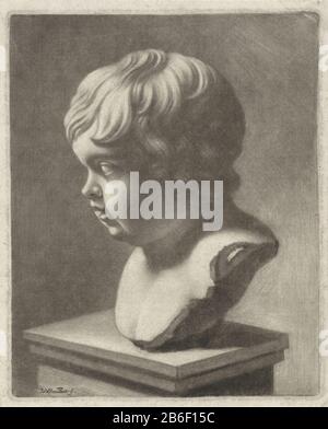 Bust of a child, left Bust of a child, left object type: picture Item number: RP-P-1961-75Catalogusreferentie: Hollstein Dutch 160 Inscriptions / Brands: collector's mark, verso, stamped: Lugt 2228 Manufacturer : printmaker: Wallerant Vaillant (listed building) to the image of: François Du Quesnoy Dating: 1658 - 1677 Physical characteristics: mezzotint material: paper Technique: mezzotint dimensions: plate edge: h 148 mm × W 120 mm Subject: child sculpture