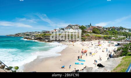 Tourists on the beach, Tamarama Beach, Sydney, New South Wales, Australia Stock Photo