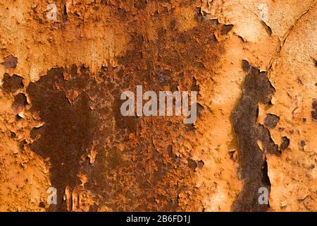 Grunge rusty dark metal background texture or backdrop. rusty metal textured, old metal iron rust background and texture. Stock Photo
