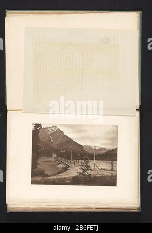 Bridge over the Bow, against the backdrop of Cascade Mountain Bridge over the Bow, against the backdrop of Cascade Mountain Property Type: photomechanical print page Item number: RP-F 2001-7-821-3 Inscriptions / Brands: title, recto flyleaf, printed: "Bow River and Cascade Mountain' Manufacturer : photographer: Walter Dwight Wilcoxclichémaker: anonymous place manufacture: Alberta Dating: about 1893 - or for 1897 Material: paper Technique: photogravure dimensions: print: h 115 mm × W 162 mmToelichtingPrent front page 10. Subject: bridge across river in city, canal, etc.mountains Stock Photo