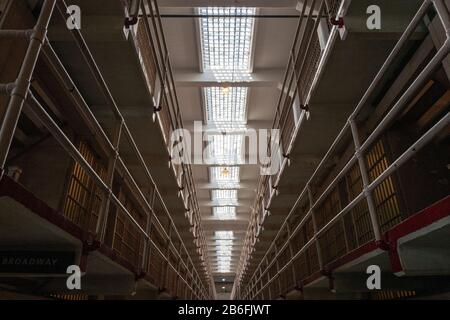 Alcatraz Federal Penitentiary prison in San Francisco, California,USA Stock Photo