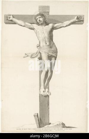 Christ on the cross Christ on the cross object type: picture Item number: RP-P-OB-70.856 Manufacturer : printmaker Claude Mella to painting by Claude Mella Dating: 1608 - 1688 Physical features: car material: paper Technique: engra (printing process) Stock Photo