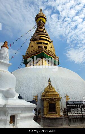 Swayambhunath Stupa - The Monkey Temple In Kathmandu, Nepal Stock Photo