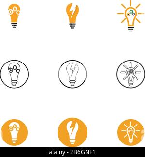 Bulb logo vector ilustration template Stock Vector