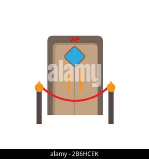 Colored VIP zone icon. Simple flat design for websites and apps Stock Vector