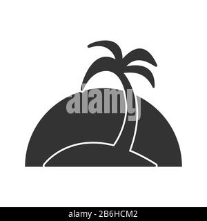 Simple Sunset Tree Logo Style Line Art Vector Design Stock Vector Image ...