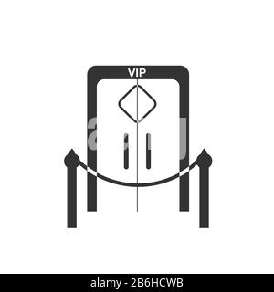 Simple VIP zone icon. Simple flat design for websites and apps Stock Vector