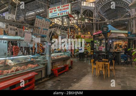 Market halls, San Telmo district, Buenos Aires, Argentina Stock Photo