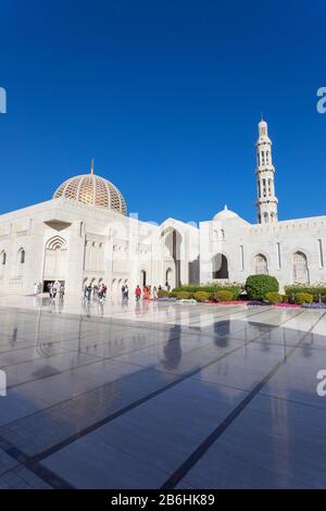 Muscat, Oman. Dec 2019: details of the Sultan Qaboos Grand Mosque. Sultanate of Oman.