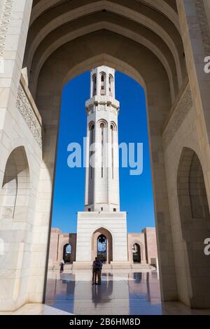 Muscat, Oman. Dec 2019: details of the Sultan Qaboos Grand Mosque. Sultanate of Oman.