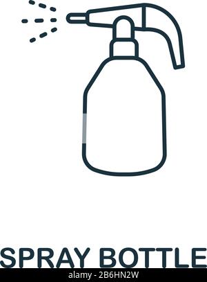 Vector silhouette of a spray bottle for the garden on a white ...