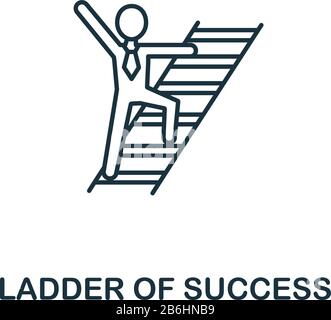 Ladder Of Success icon from headhunting collection. Simple line Ladder Of Success icon for templates, web design and infographics Stock Vector