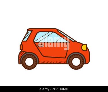 Micro Car interface isolated on white background Stock Vector