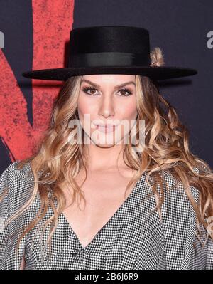 HOLLYWOOD, CA - MARCH 09: Allison Holker attends the premiere of Disney