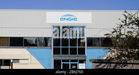 Bordeaux , Aquitaine / France - 01 24 2020 : Engie GDF Suez logo sign building office French multinational electric utility company Stock Photo