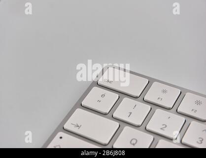 Part of a keyboard, near plan shot of esc button Stock Photo