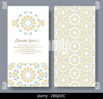 Arabic card for invitation, celebration Stock Vector