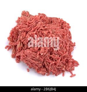 Chopped meat isolated against white background Stock Photo