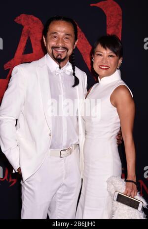 (L-R) Jen Kuo Sung and Lydia Look at the Disney’s MULAN World Premiere