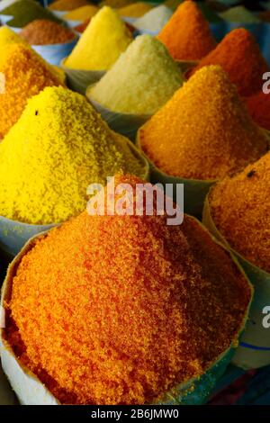 different kind of sugar sold in market Stock Photo