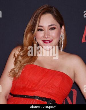 HOLLYWOOD, CA - MARCH 09: Sherlyn attends the premiere of Disney's 'Mulan' at the El Capitan Theatre on March 09, 2020 in Hollywood, California. Stock Photo