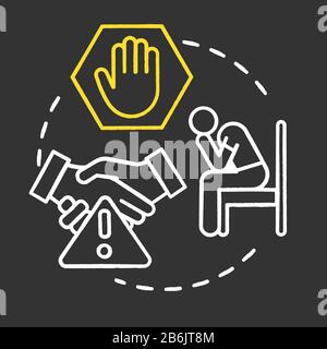 Defensive strategies chalk RGB color concept icon. Personal tactics. Hardships in business. Dealing with conflict. Competition idea. Vector isolated Stock Vector