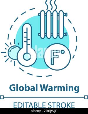 Climate change turquoise concept icon Stock Vector Image & Art - Alamy
