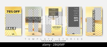Editable Story background template. Vector Design web banner for social media. Post layout template. Stock Vector