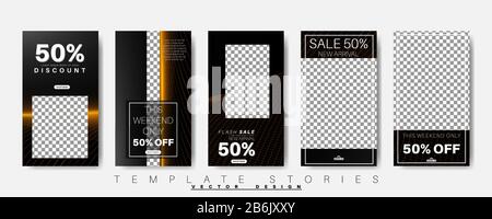 Editable Story background template. Vector Design web banner for social media. Post layout template. Stock Vector