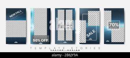 Editable Story background template. Vector Design web banner for social media. Post layout template. Stock Vector